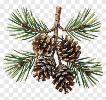 Pine Cones On A Branch PNG