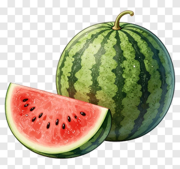 Watermelon Slice And Whole Watermelon PNG