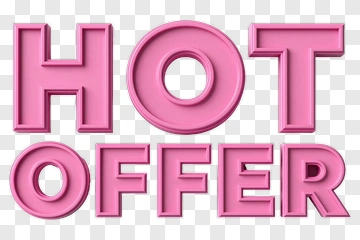 Hot Offer Text In Pink PNG