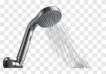 Shower Head With Water Flow PNG