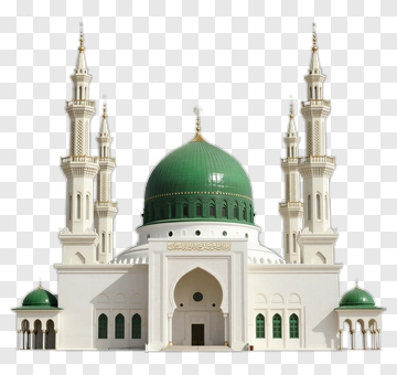 Green Dome Mosque With Minarets PNG