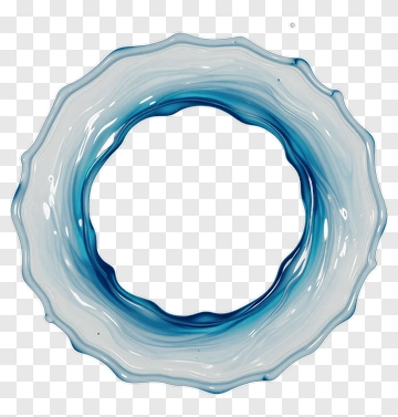Blue Circular Frame PNG