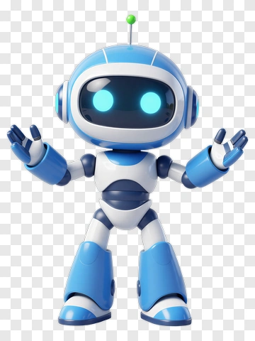 3D Robot With Open Arms PNG