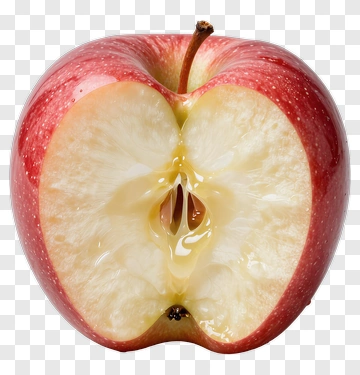 Sliced Red Apple PNG