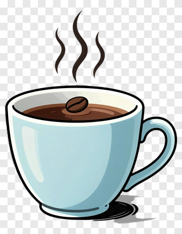 Cartoon Coffee Cup With Steam PNG
