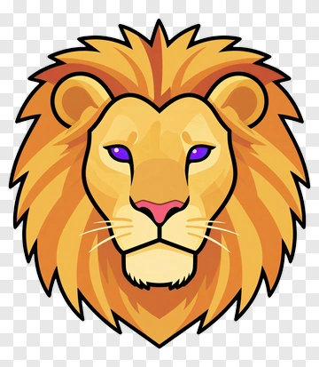 Cartoon Lion Head PNG