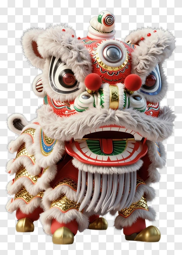 3D Lion Dance Costume PNG