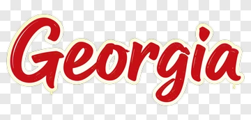 Georgia Text In Red PNG