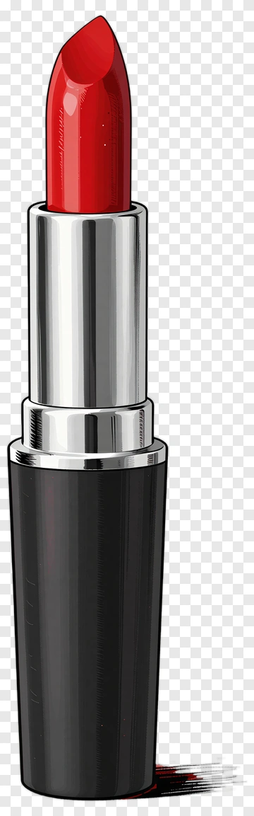 Red Lipstick In Black Tube PNG
