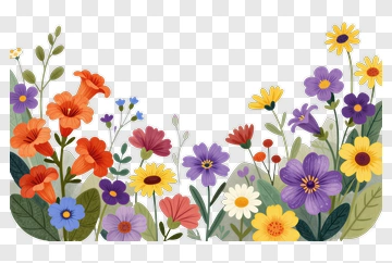 Colorful Flower Bouquet PNG