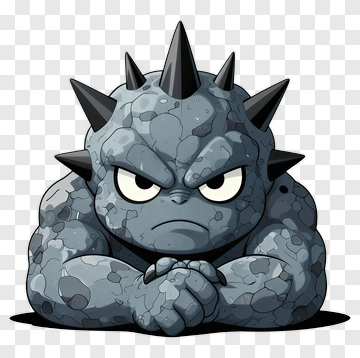Cartoon Rock Monster PNG