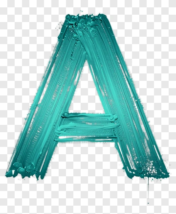Painted Letter A In Teal PNG