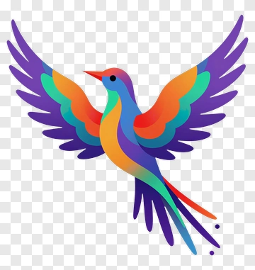 Colorful Bird In Flight PNG