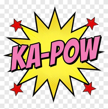 Comic Style Ka-Pow Speech Bubble PNG