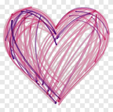 Colorful Heart Drawing PNG