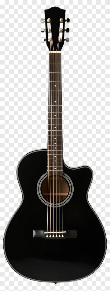Black Acoustic Guitar PNG