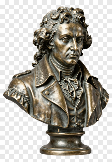 Bronze Bust Of Ludwig Van Beethoven PNG
