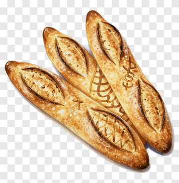 Artisan Baguettes With Decorative Patterns PNG