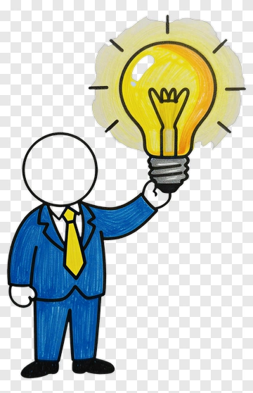 Businessman Holding A Light Bulb PNG
