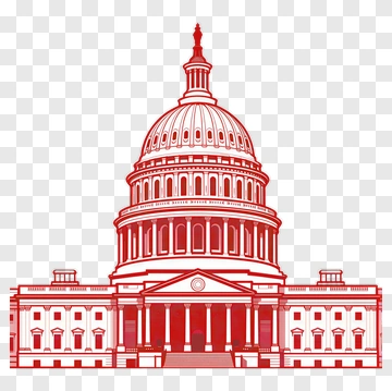 Red Capitol Building Illustration PNG