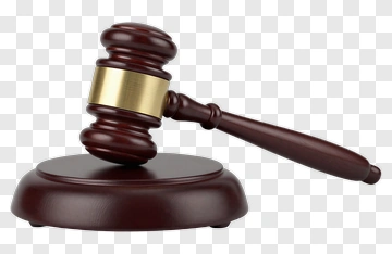 Wooden Gavel On A Base PNG