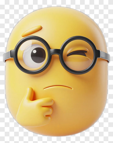 Thinking Emoji With Glasses PNG