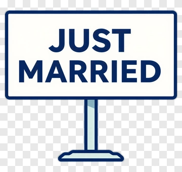 Just Married Sign PNG
