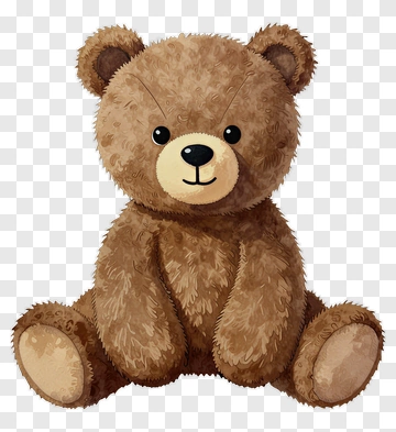 Cute Cartoon Bear Plush Toy PNG