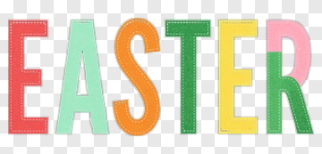 Easter Letters In Colorful Design PNG