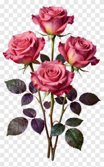 Bouquet Of Pink Roses PNG