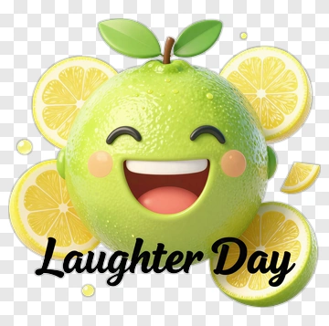 Happy Cartoon Lemon For Laughter Day PNG