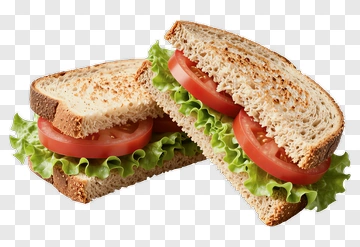 Vegetable Sandwich With Lettuce And Tomato PNG