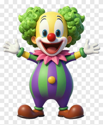 Cartoon Clown Smiling And Posing PNG