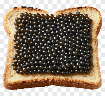 Slice Of Bread Topped With Caviar PNG
