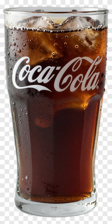 Coca-Cola Glass Of Soft Drink With Ice PNG