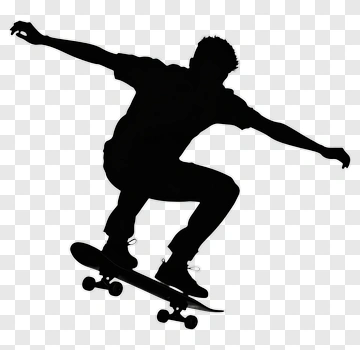 Skateboarder Performing A Jump PNG