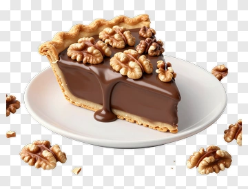 Chocolate Pie With Walnuts PNG