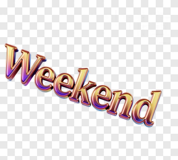 Weekend Text Design PNG
