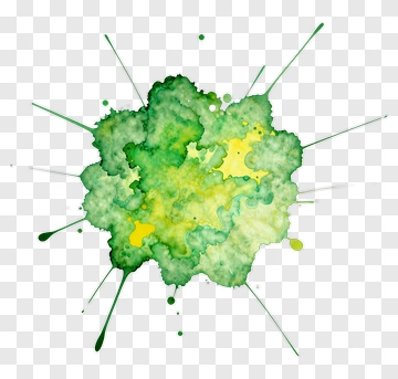 Watercolor Green Splash PNG