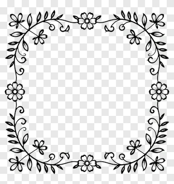 Floral Decorative Frame PNG