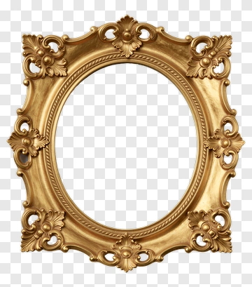 Golden Ornate Picture Frame PNG