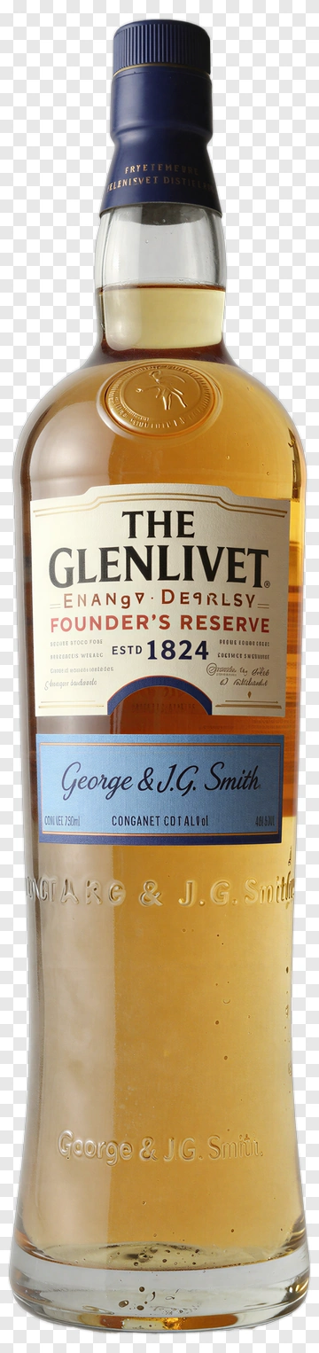 The Glenlivet Founder’s Reserve Whiskey Bottle PNG