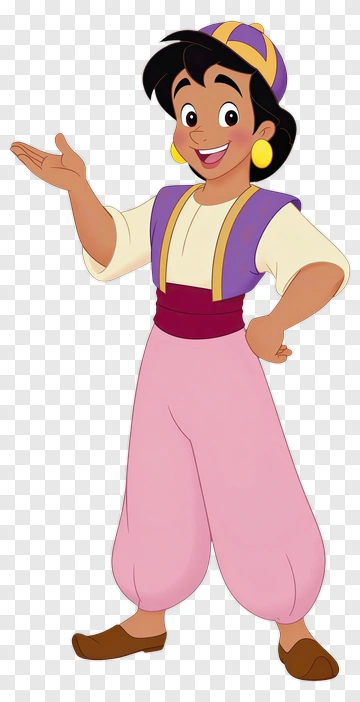 Cartoon Character In Colorful Attire PNG