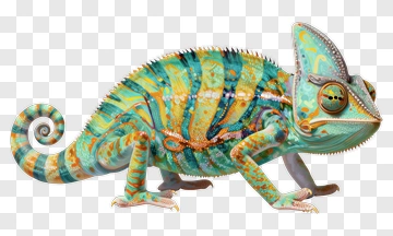 Colorful Chameleon PNG