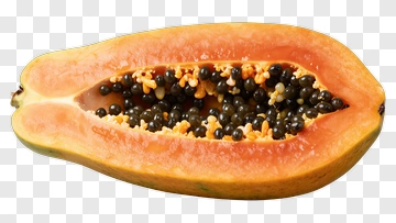 Papaya Fruit Halved With Seeds PNG