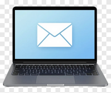 Laptop Displaying An Email Icon PNG