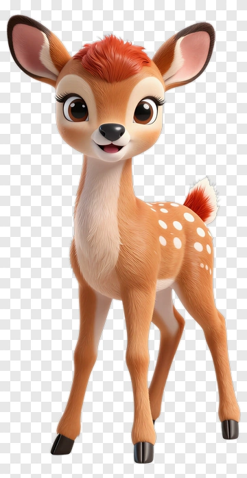 Cartoon Deer With Spots PNG