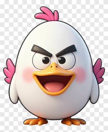 Cartoon Angry Bird Character PNG