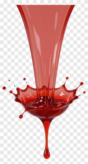 Red Liquid Splashing Downward PNG