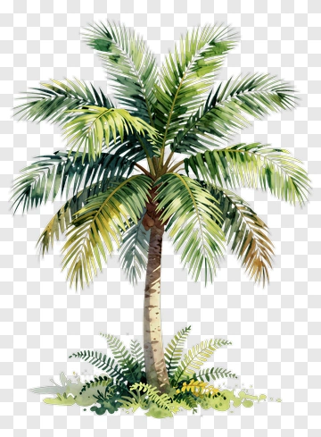 Watercolor Palm Tree PNG